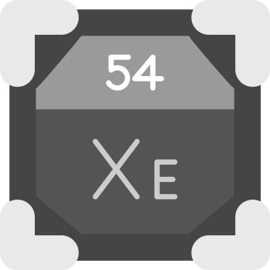 54 Xenon Simgesi, Web Kullanımı için Basit Vektör İllüstrasyonu