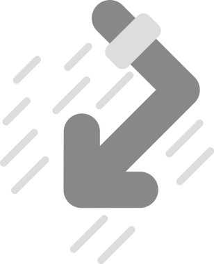 Zigzag Ok Simgesi, Web Kullanımı için Basit Vektör İllüstrasyonu