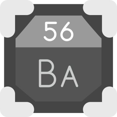 56 Baryum Simgesi, Web Kullanımı için Basit Vektör İllüstrasyonu