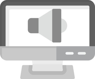 Web Kullanımı için Ses Simgesi, Basit Vektör İllüstrasyonu