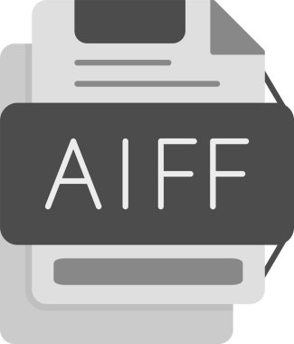 AIFF Simgesi, Web Kullanımı için Basit Vektör İllüstrasyonu