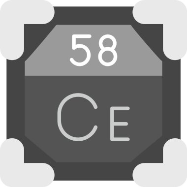 58 Seryum Simgesi, Web Kullanımı için Basit Vektör İllüstrasyonu