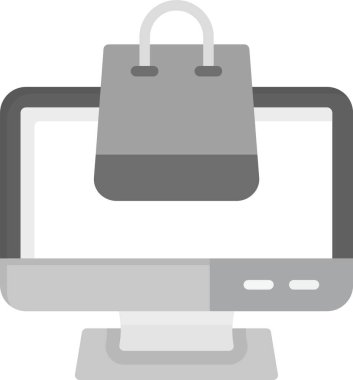 Alışveriş Torbası Simgesi, Web Kullanımı için Basit Vektör İllüstrasyonu