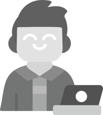 Yapay Zeka Uzmanı Simgesi, Web Kullanımı için Basit Vektör İllüstrasyonu