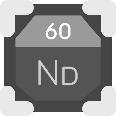 Web Kullanımı için 60 Neodymium Simgesi, Basit Vektör İllüstrasyonu
