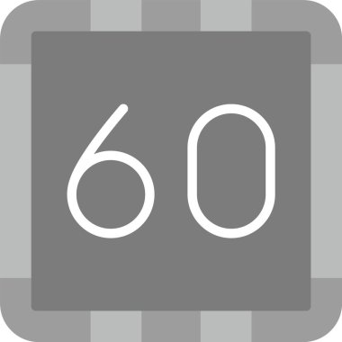 Altmış Simge, Web Kullanımı için Basit Vektör İllüstrasyonu