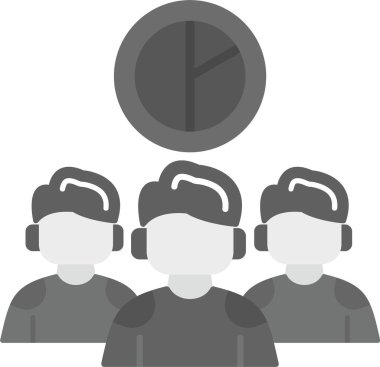 Web kullanımı için Kullanıcı Nüfus Simgesi, Basit Vektör İllüstrasyonu