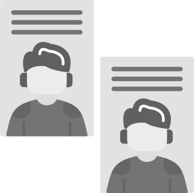 Web Kullanımı için Hesap Çoğaltma Simgesi, Basit Vektör İllüstrasyonu