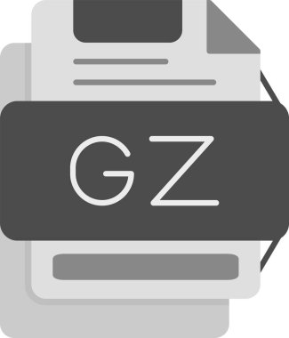 Web Kullanımı için GZ Simgesi, Basit Vektör İllüstrasyonu