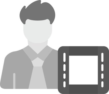 Akıllı telefon vektör illüstrasyon tasarımına sahip iş adamı