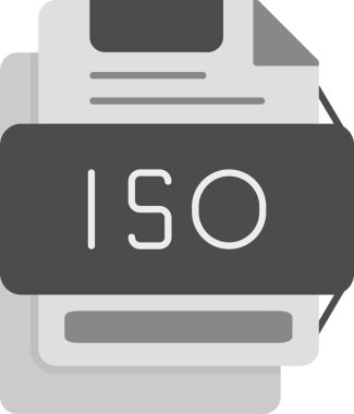 ISO Simgesi, Web Kullanımı için Basit Vektör İllüstrasyonu