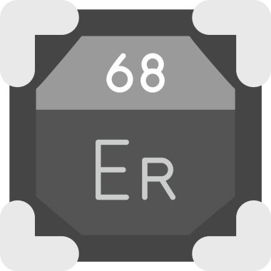 68 Erbium Simgesi, Web Kullanımı için Basit Vektör İllüstrasyonu