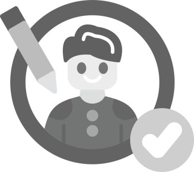 Profil Özelleştirme Simgesi, Web Kullanımı için Basit Vektör İllüstrasyonu