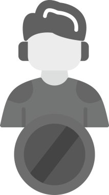 Kısıtlı Kullanıcı Simgesi, Web Kullanımı için Basit Vektör İllüstrasyonu