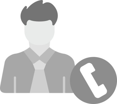 Web Kullanımı için Kullanıcı Çağrısı Simgesi, Basit Vektör İllüstrasyonu