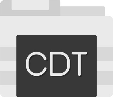 Web Kullanımı için Cdt Simgesi, Basit Vektör İllüstrasyonu