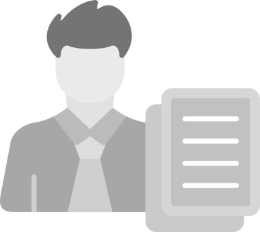 Web Kullanımı için Kullanıcı Belgeleri Simgesi, Basit Vektör İllüstrasyonu