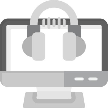 Web kullanımı için Müzik Simgesi, Basit Vektör İllüstrasyonu