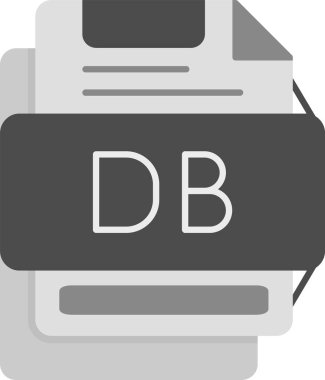 Web Kullanımı için DB Simgesi, Basit Vektör İllüstrasyonu