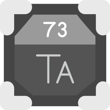 73 Tantalum Simgesi, Web Kullanımı için Basit Vektör İllüstrasyonu