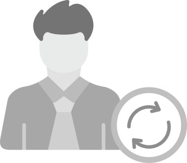 İş adamı simgesi, vektör illüstrasyonu