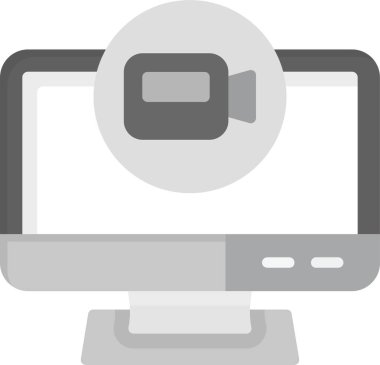 Web Kullanımı için Film Simgesi, Basit Vektör İllüstrasyonu