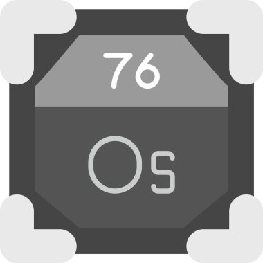 76 Osmium Simgesi, Web Kullanımı için Basit Vektör İllüstrasyonu