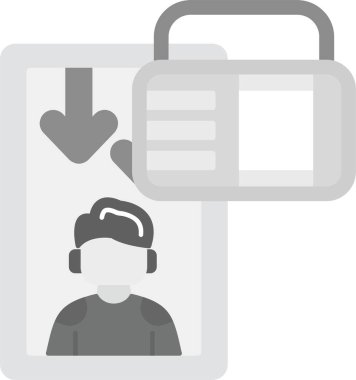 Veri Gizlilik Simgesi, Web Kullanımı için Basit Vektör İllüstrasyonu