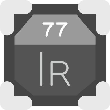 77 İridyum Simgesi, Web Kullanımı için Basit Vektör İllüstrasyonu