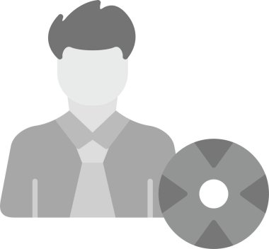 İş adamı simgesi vektör illüstrasyonu