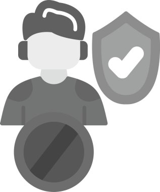 Web Kullanımı için Erişim Reddedildi Simgesi, Basit Vektör İllüstrasyonu