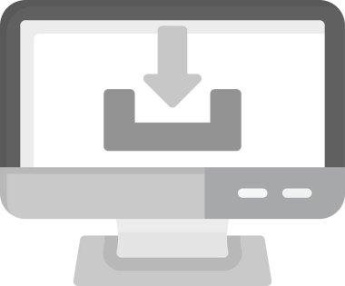 Web Kullanımı için Simge İndir, Basit Vektör İllüstrasyonu