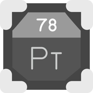 78 Platin Simge, Web Kullanımı için Basit Vektör İllüstrasyonu