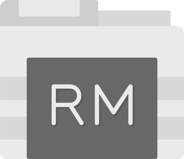 Web Kullanımı için Rm Simgesi, Basit Vektör İllüstrasyonu