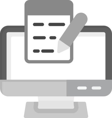 Web Kullanımı için Not Simgesi, Basit Vektör İllüstrasyonu