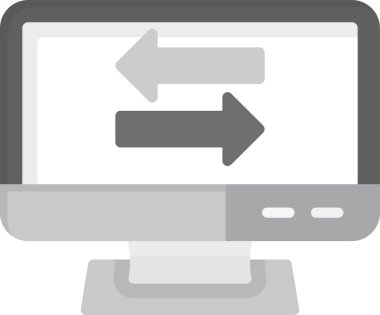 Bilgisayar masaüstü simgesi. vektör illüstrasyonu