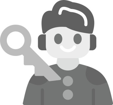 Web kullanımı için Üye Erişim Simgesi, Basit Vektör İllüstrasyonu