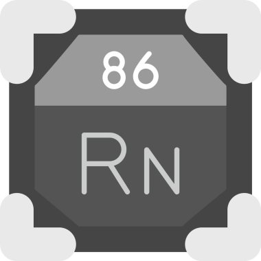 86 Radon Simgesi, Web Kullanımı için Basit Vektör İllüstrasyonu