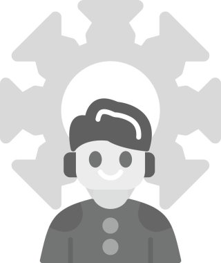 Web Kullanımı için Rol Görevleri Simgesi, Basit Vektör İllüstrasyonu