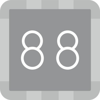 8 numaralı simge, düz tasarım