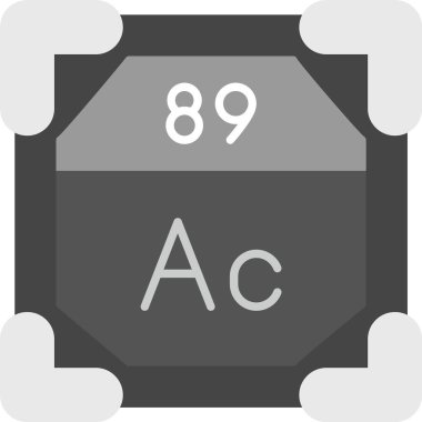 Kimyasal element simgesi düz biçimli
