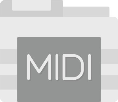 Midi Simgesi, Web Kullanımı için Basit Vektör İllüstrasyonu