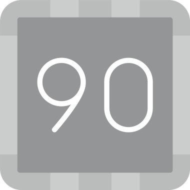 Web kullanımı için 90 90 Simge, Basit Vektör İllüstrasyonu