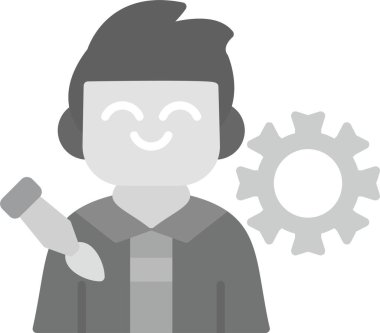 Serbest Danışman Simgesi, Web Kullanımı için Basit Vektör İllüstrasyonu