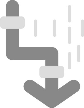 Zigzag Ok Simgesi, Web Kullanımı için Basit Vektör İllüstrasyonu