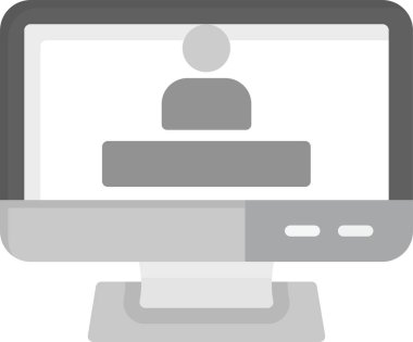 Bilgisayar. Web simgesi basit illüstrasyon