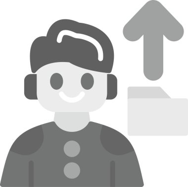 Profil Arşivi Simgesi, Web Kullanımı için Basit Vektör İllüstrasyonu