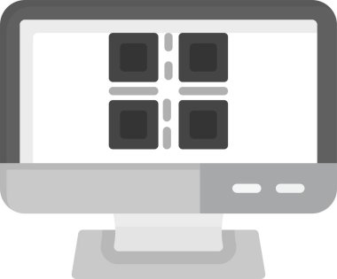 QR Kod Simgesi, Web Kullanımı için Basit Vektör İllüstrasyonu