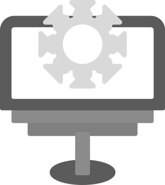 Web Kullanımı için Aygıt Yönetimi Simgesi, Basit Vektör İllüstrasyonu