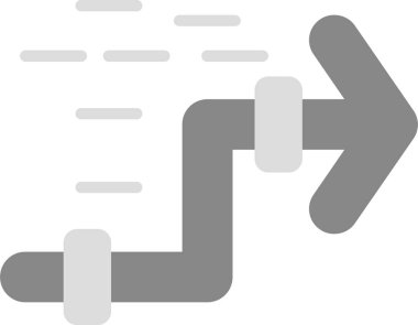 Zigzag Ok Simgesi, Web Kullanımı için Basit Vektör İllüstrasyonu